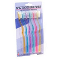 Toothbrushes With Curve Handle 6Pack